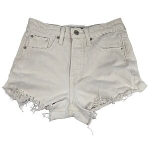 Lucky Brand Denim Luck Pins Shorts Distressed Frayed Hem Cone Denim Sz 0/25 Y2K